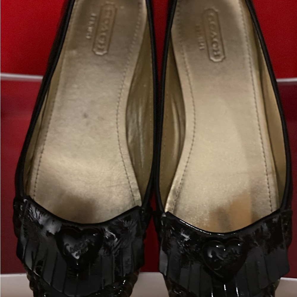 Coach Black Patent Leather Women's Loafers